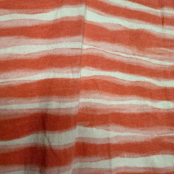 Michael Kors Pink & Coral striped v-neck tank with gold tone hardware large - Picture 4 of 6